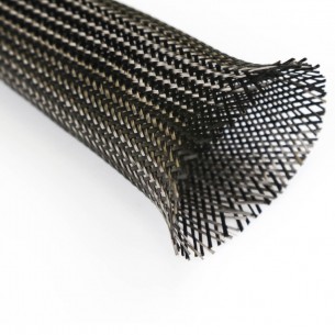 Tresse de carbone tubulaire 3K 25 g/m, diamètre 45 mm