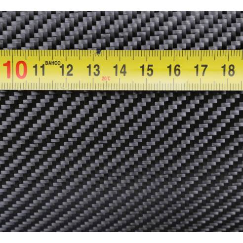 Tessuti in fibra di carbonio twill di 2x2 3K e 240 g/m2, con una filettatura di fissaggio in poliammide WF1, 100 cm